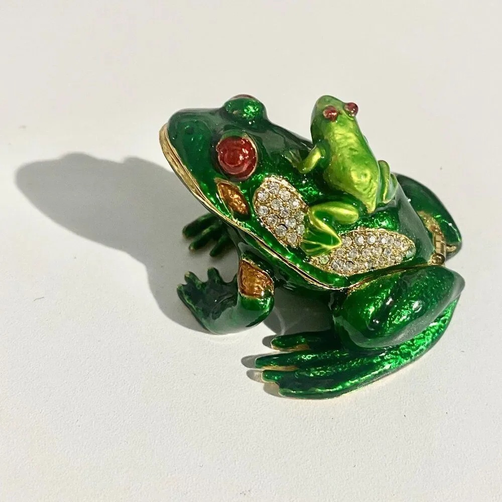 Green Frog Trinket Box